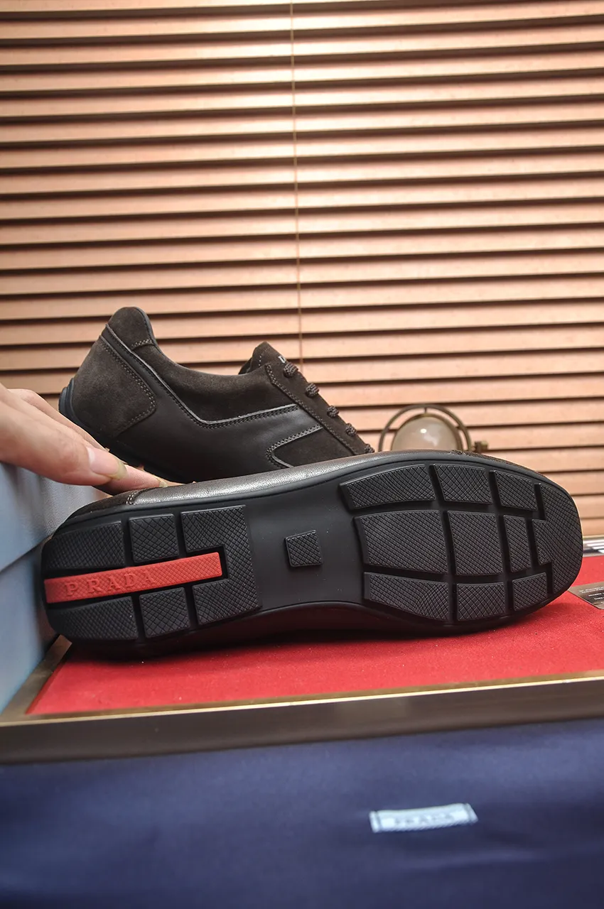 Men's shoes 💰560💶【PRADA】Couple's casual shoes, originally developed 1:1, made of high-mercerized cowhide with imported cowhide, silk sheepskin lining, rubber outsole, comfortable and soft on the feet, size for women: 35 to 41. Male 38 to 48💰🔥🔥🔥🔥🔥